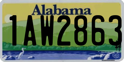 AL license plate 1AW2863
