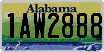 AL license plate 1AW2888