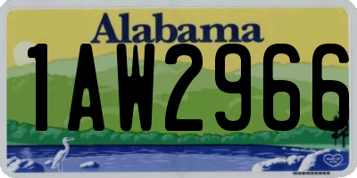 AL license plate 1AW2966