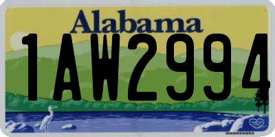 AL license plate 1AW2994