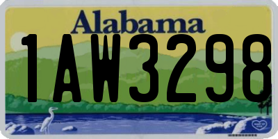 AL license plate 1AW3298