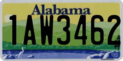 AL license plate 1AW3462