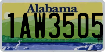 AL license plate 1AW3505