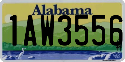 AL license plate 1AW3556