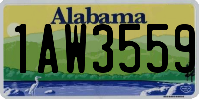 AL license plate 1AW3559