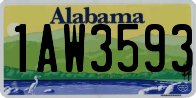 AL license plate 1AW3593