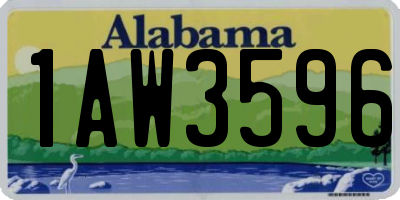 AL license plate 1AW3596