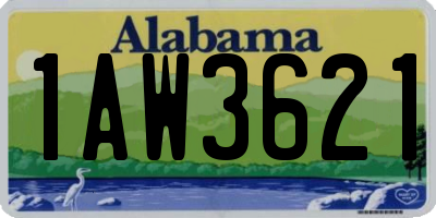 AL license plate 1AW3621