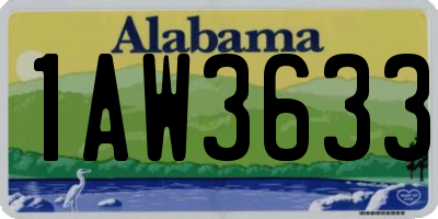 AL license plate 1AW3633