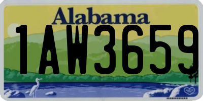 AL license plate 1AW3659