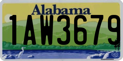 AL license plate 1AW3679