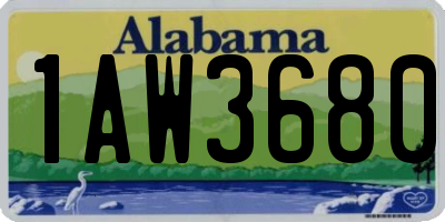 AL license plate 1AW3680