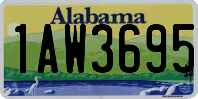 AL license plate 1AW3695