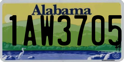 AL license plate 1AW3705
