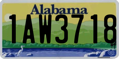 AL license plate 1AW3718