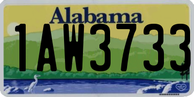 AL license plate 1AW3733