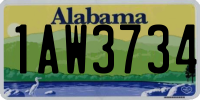 AL license plate 1AW3734