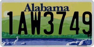AL license plate 1AW3749