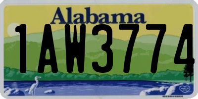 AL license plate 1AW3774