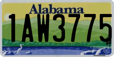 AL license plate 1AW3775
