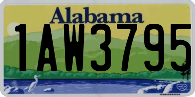 AL license plate 1AW3795