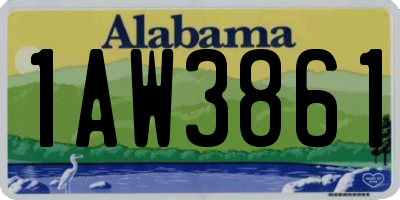 AL license plate 1AW3861