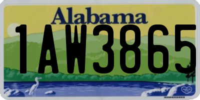 AL license plate 1AW3865