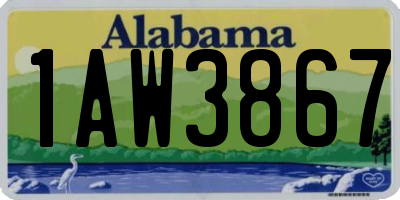 AL license plate 1AW3867