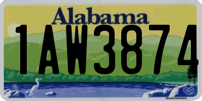 AL license plate 1AW3874