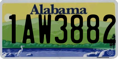 AL license plate 1AW3882