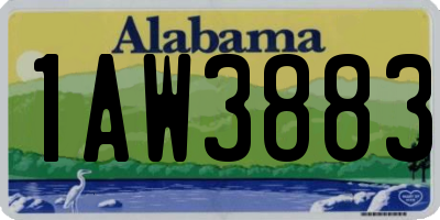 AL license plate 1AW3883