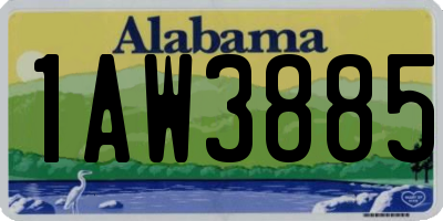 AL license plate 1AW3885