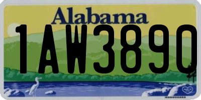 AL license plate 1AW3890
