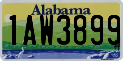 AL license plate 1AW3899