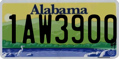 AL license plate 1AW3900