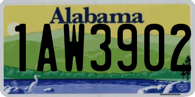 AL license plate 1AW3902