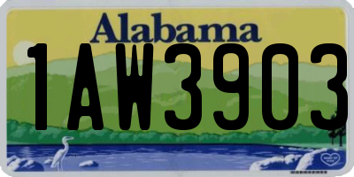 AL license plate 1AW3903