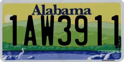 AL license plate 1AW3911