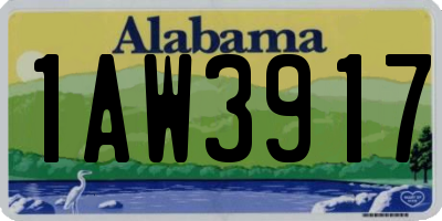 AL license plate 1AW3917