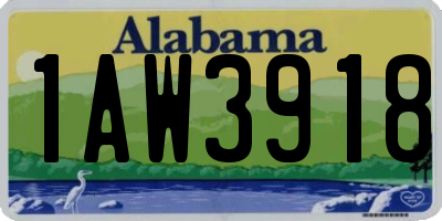 AL license plate 1AW3918