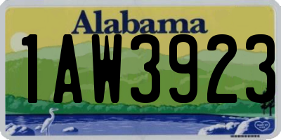 AL license plate 1AW3923