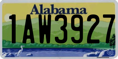 AL license plate 1AW3927