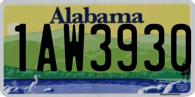 AL license plate 1AW3930