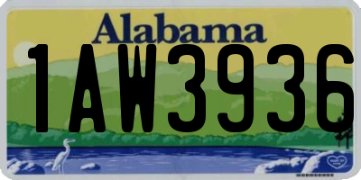 AL license plate 1AW3936