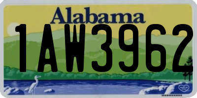 AL license plate 1AW3962