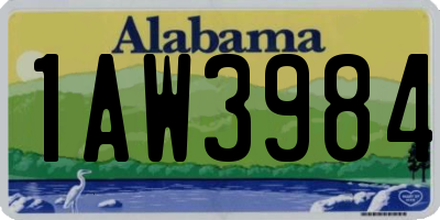 AL license plate 1AW3984