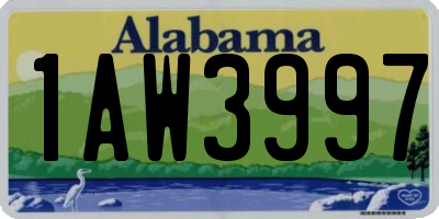 AL license plate 1AW3997