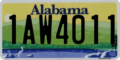 AL license plate 1AW4011