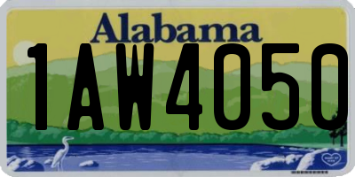 AL license plate 1AW4050