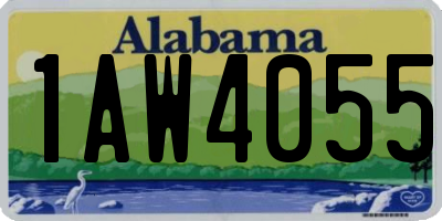 AL license plate 1AW4055